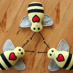 Baby Bee buddy Plush Rattle