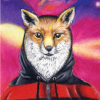 Fox in a Hoodie Art Print